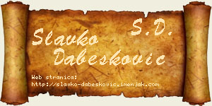 Slavko Dabesković vizit kartica